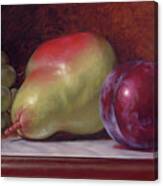 Pear And Plum Canvas Print