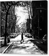 Pedestrian Crossing - New York - Black And White Street Photography Canvas Print