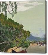 Peewee Punt - Noosa Riverside Canvas Print