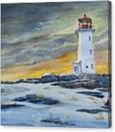 Peggy's Cove Lighthouse Canvas Print