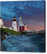 Pemaquid Point Lighthouse At Dawn 2 Canvas Print