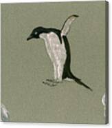 Penguin Jumping Canvas Print