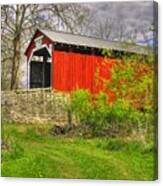 Pennsylvania Country Roads - New Germantown Covered Bridge Over Shermans Creek No. 5 - Perry County Canvas Print