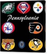 Pennsylvania Professional Sport Teams Collage Canvas Print