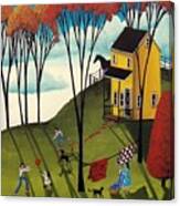 Perfect Day - Folk Art Country Landscape Canvas Print