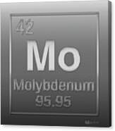 Periodic Table Of Elements - Molybdenum - Mo - On Molybdenum Canvas Print