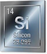Periodic Table Of Elements - Silicon - Si Canvas Print