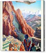 Peru Incas Vintage Travel Poster Restored Canvas Print