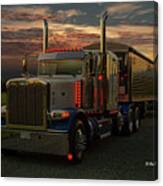 Peterbilt At Dusk Canvas Print