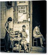 Phonecall On Chinese Street Canvas Print