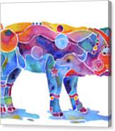 Pig Named Penelope In Many Colors Canvas Print