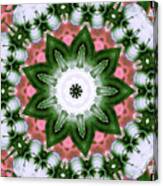 Pink And Green Floral Canvas Print