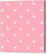Pink Flamingos Pattern Canvas Print