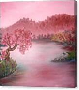 Pink Lake Canvas Print
