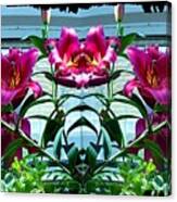 Pink Lilies Fusion Canvas Print