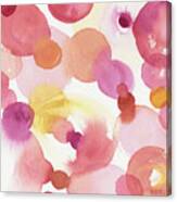 Pink Orange Yellow Abstract Watercolor Canvas Print