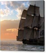 Pirate Ship Sunset Canvas Print
