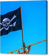 Pirates Death Black Flag Canvas Print