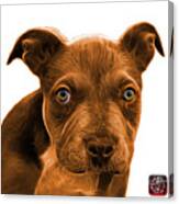 Pitbull Puppy Pop Art - 7085 Wb Canvas Print