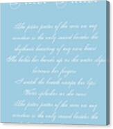 Pitter Patter Poem Typography Canvas Print