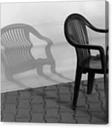 Plastic Chair Shadow 1 Canvas Print