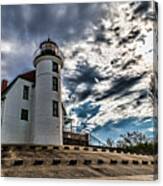 Pointe Betsie Lighthouse Skies Canvas Print