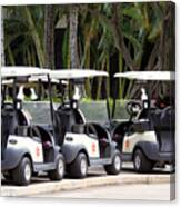 Poipu Bay Golf Course Carts Canvas Print