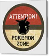 Pokemon Zone 3 Canvas Print
