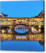 Ponte Vecchio At Night Canvas Print