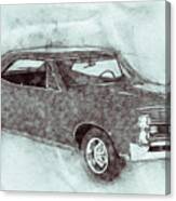 Pontiac Gto 1 - 1967 - Automotive Art - Car Posters Canvas Print