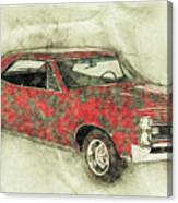 Pontiac Gto 2 - 1967 - Automotive Art - Car Posters Canvas Print