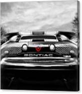 Pontiac Trans Am Rear In Black And White Canvas Print