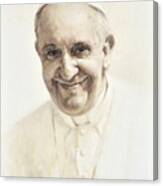 Pope Francis, Joyful Father Canvas Print