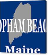 Popham Beach Maine State City And Town Pride Canvas Print