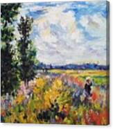 Poppy Field At Argenteuil Canvas Print