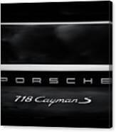 Porsche 718 Cayman S Canvas Print