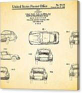 Porsche 911 Patent Canvas Print