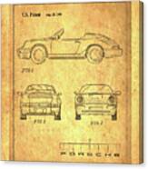 Porsche Blueprint Canvas Print