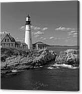 Portland Light Of Maine Canvas Print
