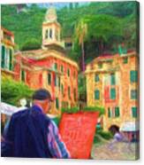 Portofino Through The Eyes Of An Artist Canvas Print