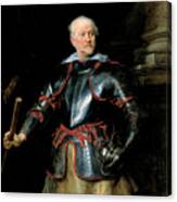 Portrait Of A Man In Armor Canvas Print