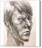Portrait Of David Bowie/pencil,indian Canvas Print