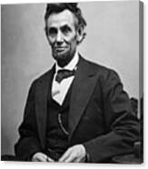 Portrait Of President Abraham Lincoln Canvas Print