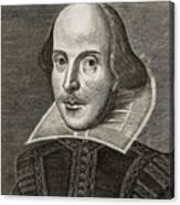 Portrait Of William Shakespeare Canvas Print