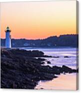 Portsmouth Light At Sunrise Portsmouth Nh New Hampshire Canvas Print