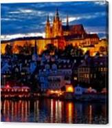 Prague Castle In The Evening Canvas Print