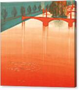 Prague, City Of Bridges, Vintage Travel Poster Canvas Print