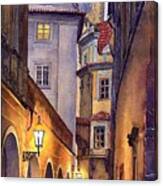 Prague Old Street Canvas Print