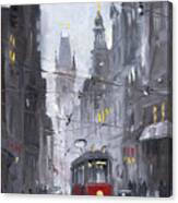 Prague Old Tram 03 Canvas Print