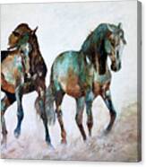 Prairie Horse Dance Canvas Print